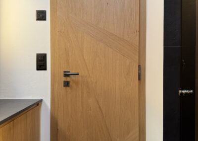 Porte de communication en chêne avec jeu de placage